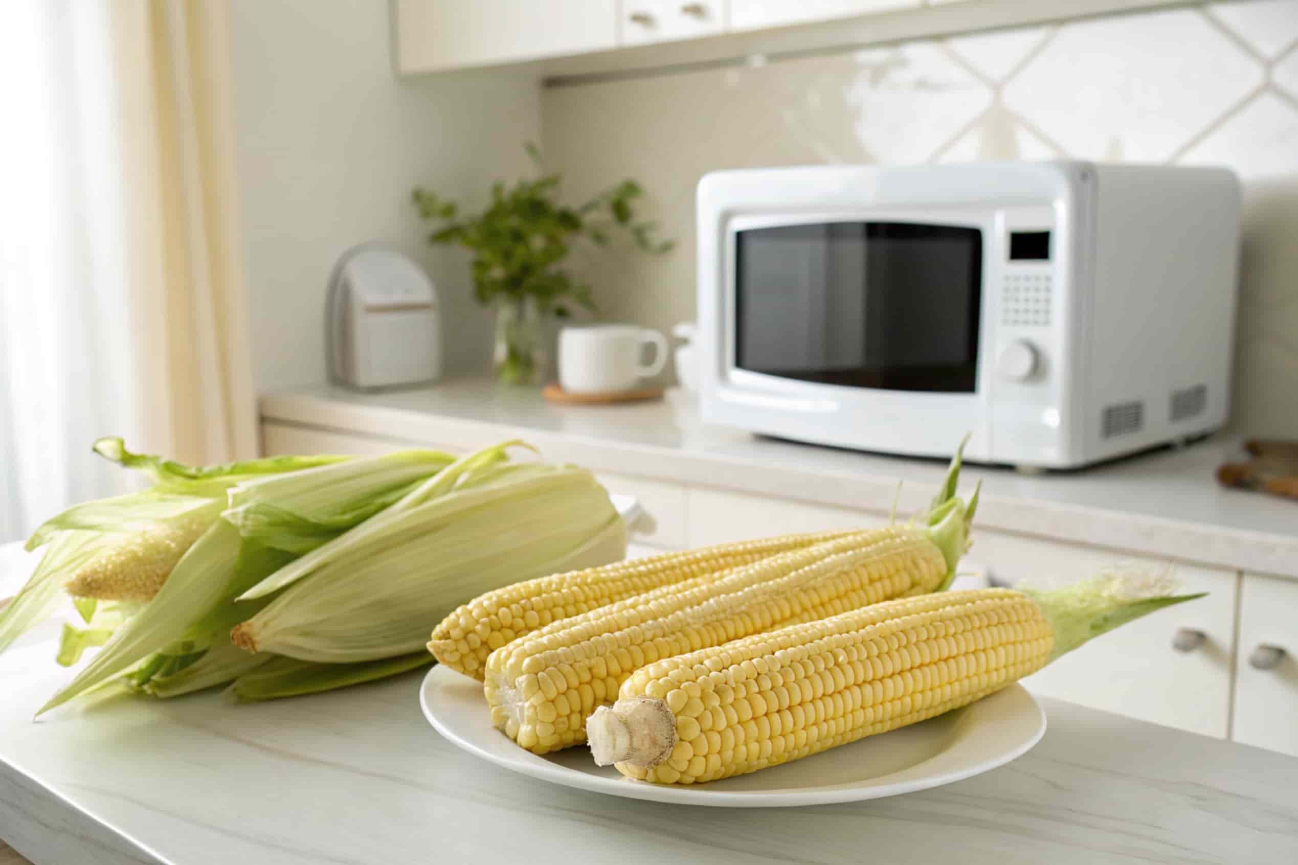 2 Ears Of Corn In Microwave