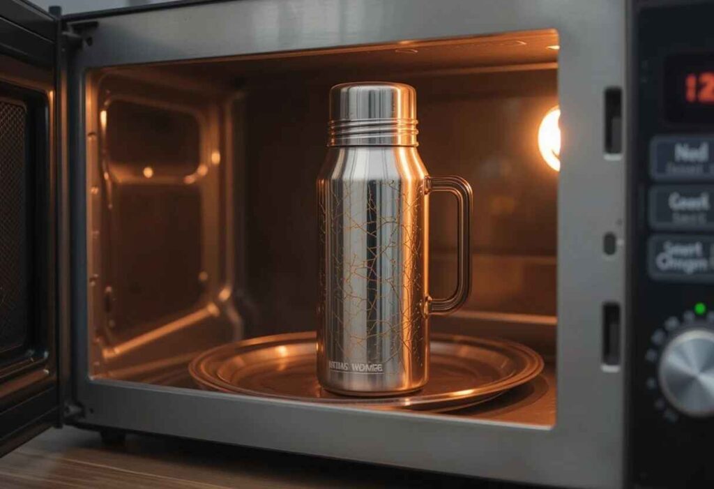 How do Thermos Materials React in the Microwave?
