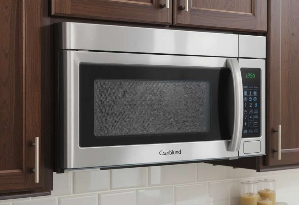 What should you consider before turning a countertop microwave into a built-in unit?